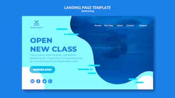 無料PSD スイミングランディングページテンプレート