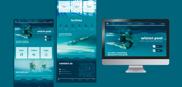 Swimming lessons web templates