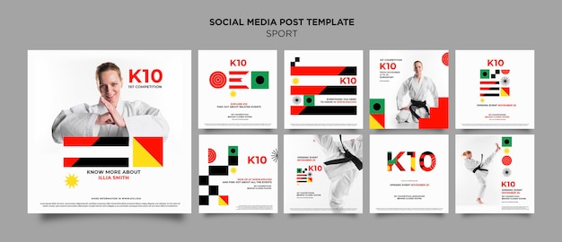 Swiss design social media post template
