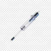 Free PSD syringe isolated on transparent background