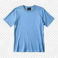 Free PSD t shirt with blue color isolated on transparent background