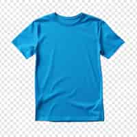 Free PSD t shirt with blue color isolated on transparent background