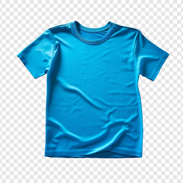 Free PSD t shirt with blue color isolated on transparent background