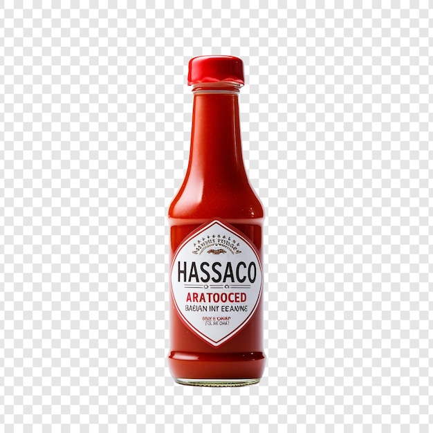 Tabasco sauce isolated on transparent background