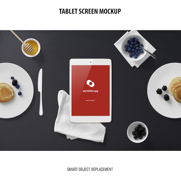 PSD gratuito mockup dello schermo del tablet