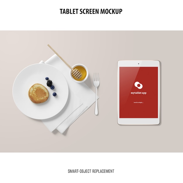 Free PSD tablet screen mockup