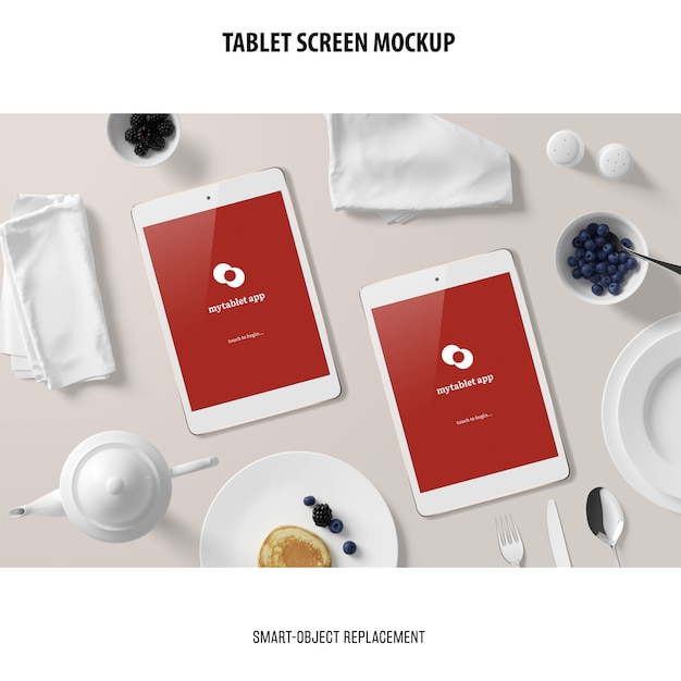 PSD gratuito mockup dello schermo del tablet