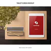 Free PSD tablet screen mockup