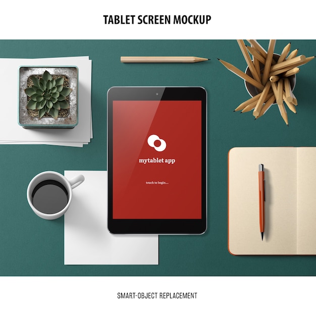 PSD gratuito mockup dello schermo del tablet