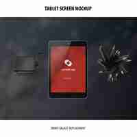 Free PSD tablet screen mockup