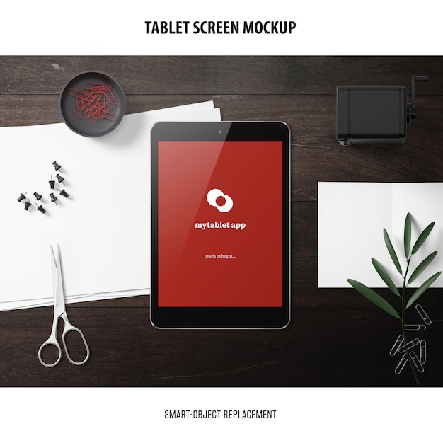 Tablet screen mockup – PSD Templates for free download