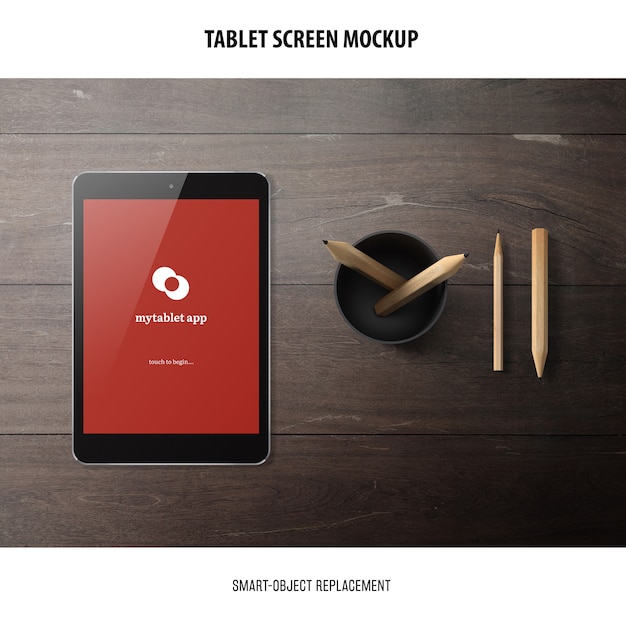 Mockup dello schermo del tablet