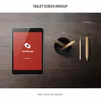 PSD gratuito mockup dello schermo del tablet