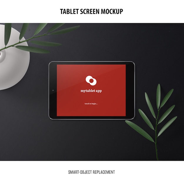 Free PSD tablet screen mockup