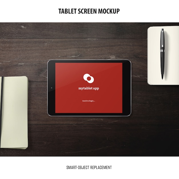 Mockup dello schermo del tablet