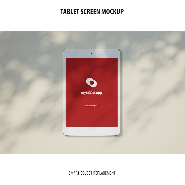 Tablet screen mockup