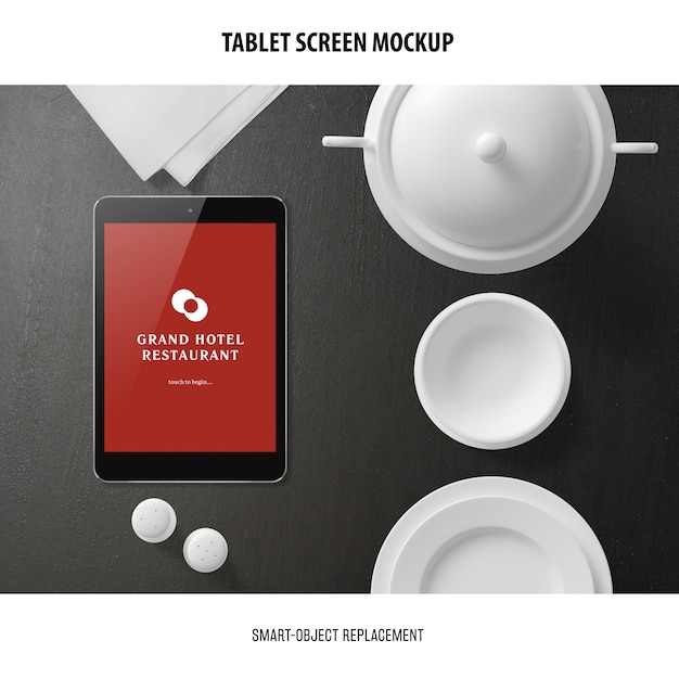 Tablet screen mockup