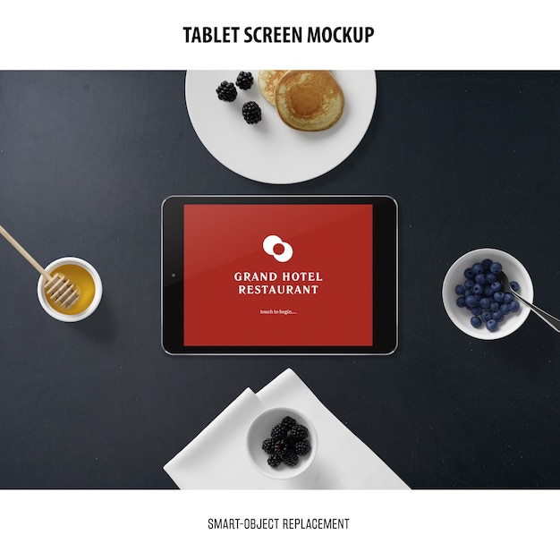 Free PSD tablet screen mockup