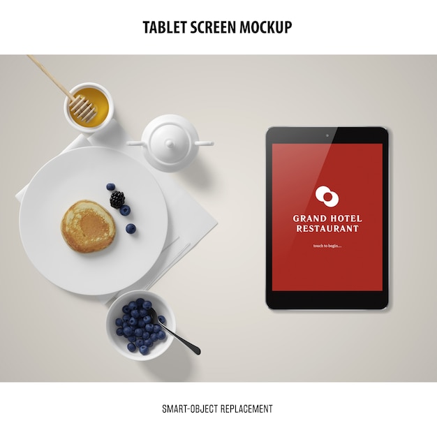 Tablet screen mockup