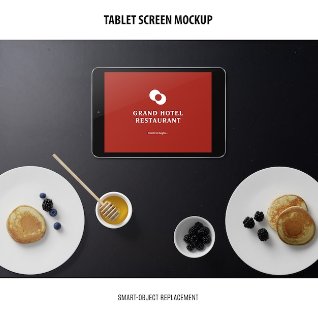 Tablet screen mockup