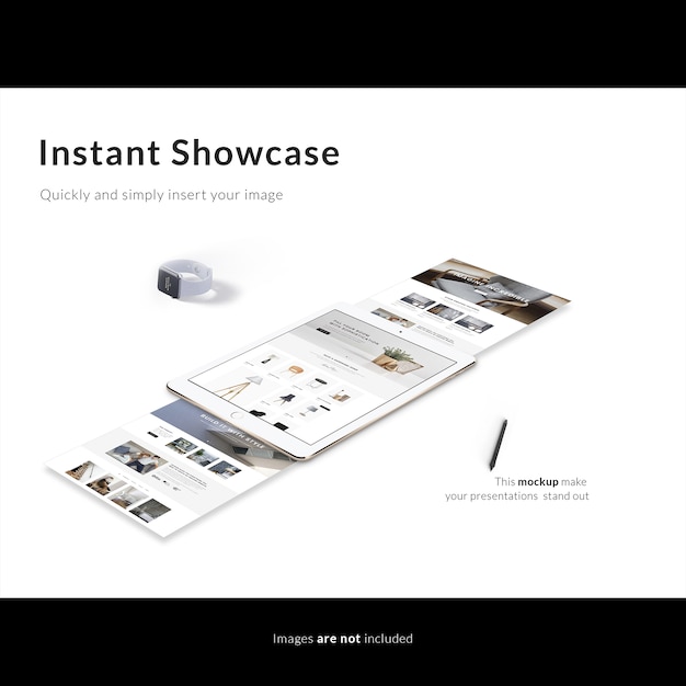PSD gratuito tablet su sfondo bianco mock up