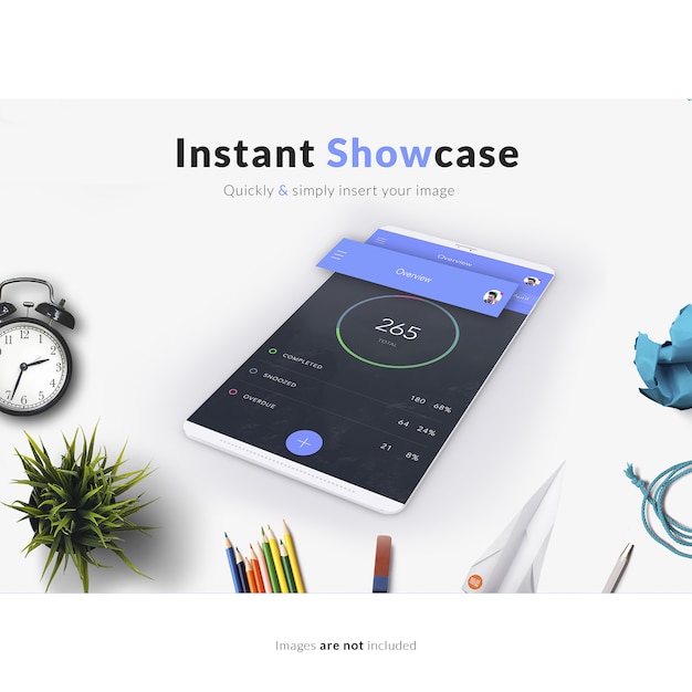 Get a Free Tablet on White Desk Mockup PSD Template for Your Website or Ebook