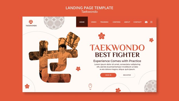 Taekwondo class  landing page template