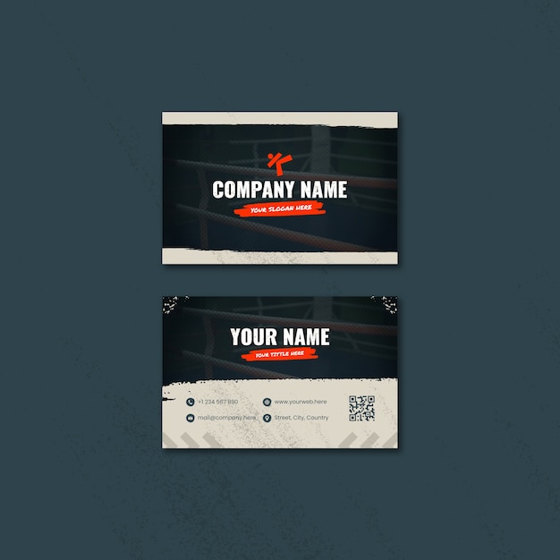 Taekwondo practice business cards