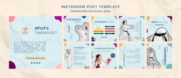 Taekwondo pratica post su instagram