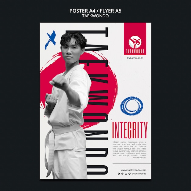 taekwondo practice poster template