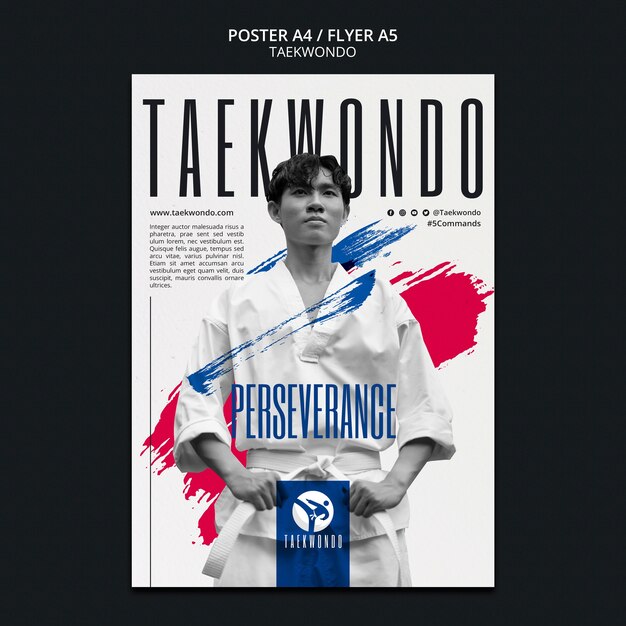 taekwondo practice poster template