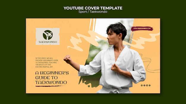 Free PSD taekwondo youtube cover template