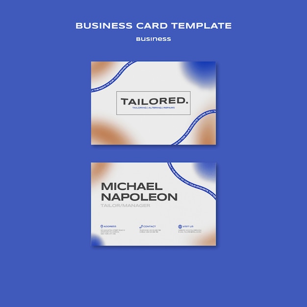 Free PSD tailored business card template