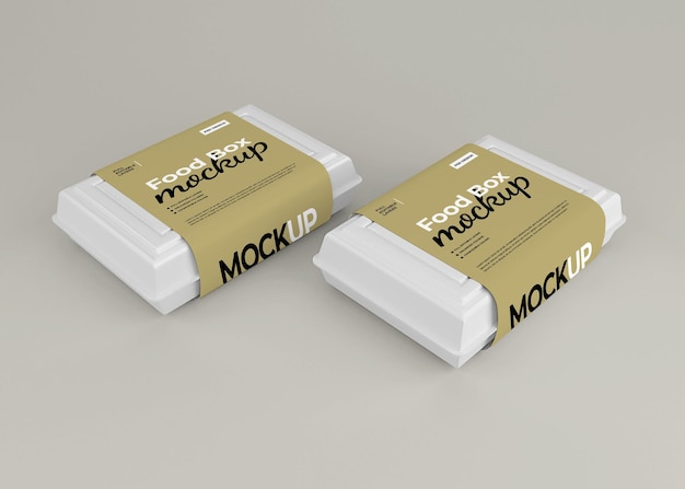 Download Premium PSD | Burger box packaging mockup design isolated