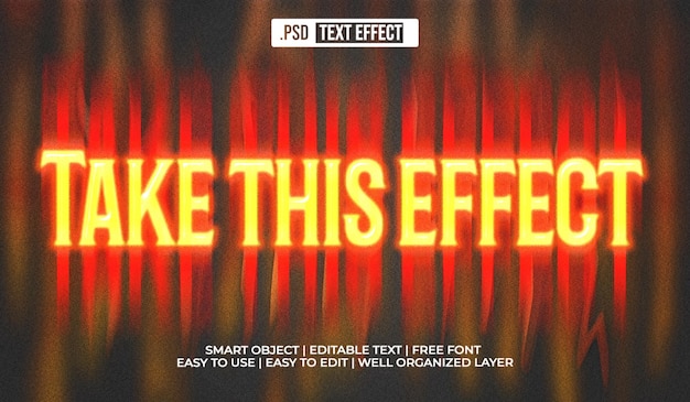 Free PSD take this effect text style effect