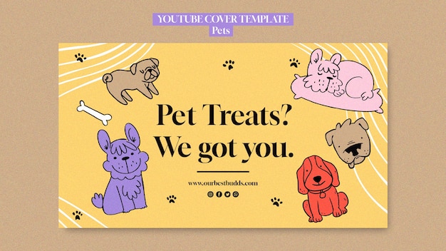 Free PSD taking care of pets youtube cover