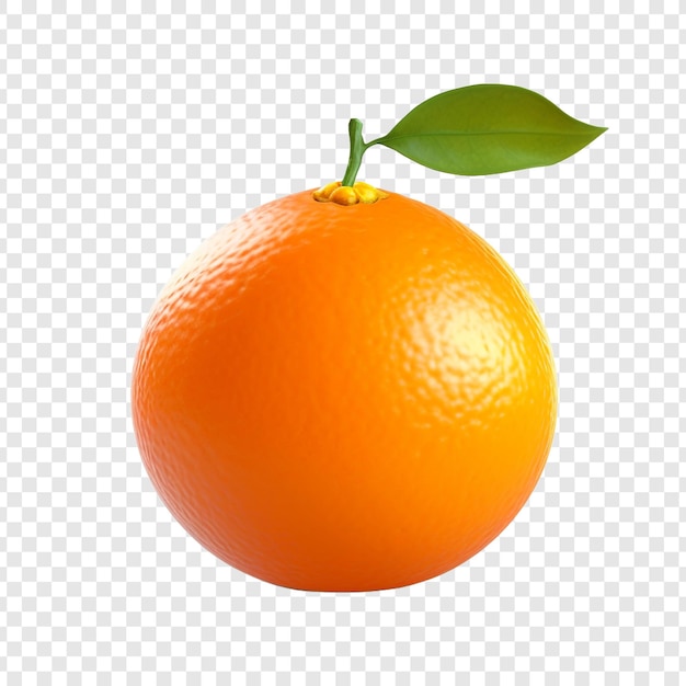 Tangerine fruit isolated on transparent background