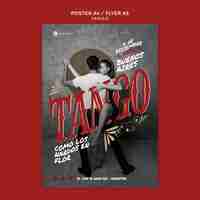 Free PSD tango event flyer print template