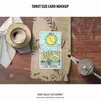 Free PSD tarot card mockup