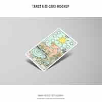 PSD gratuito mockup di carte dei tarocchi