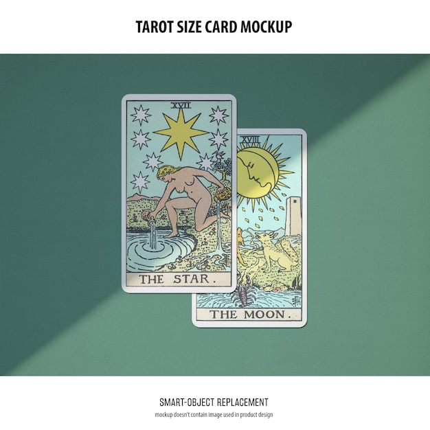 Free PSD tarot card mockup