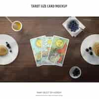 Free PSD tarot card mockup