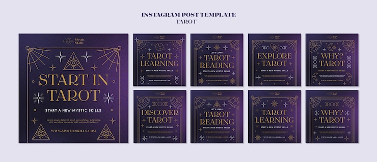無料PSD タロットカードinstagram投稿コレクション