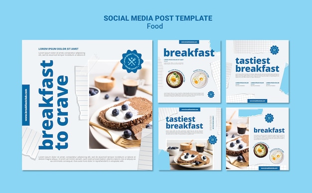 무료 PSD 가장 맛있는 아침 소셜 미디어 게시물
