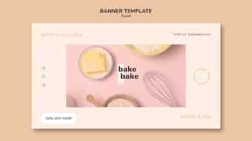 Free PSD tasty baked products banner