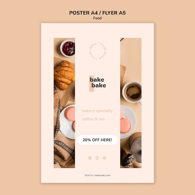 Tasty baked products flyer template