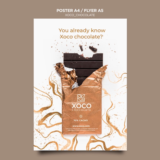 Tasty chocolate poster template