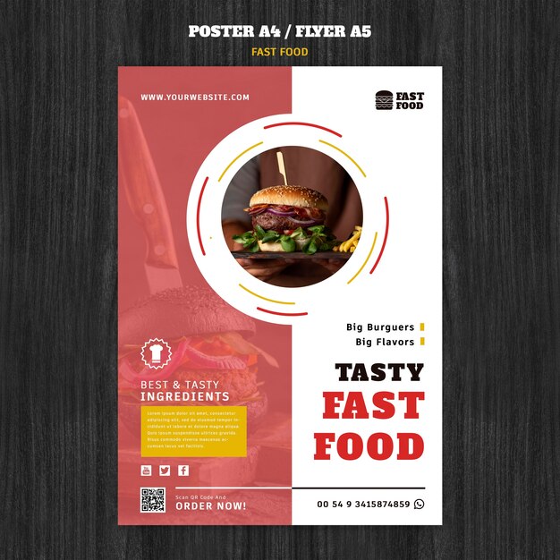 Tasty food design template