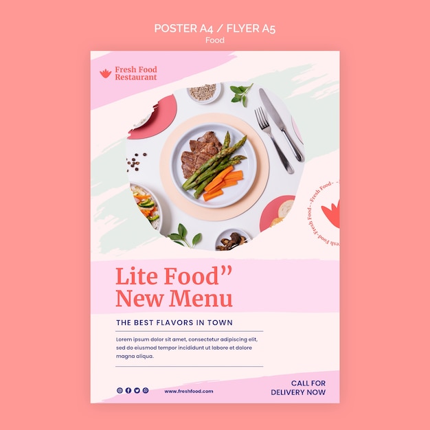 Tasty food flyer template