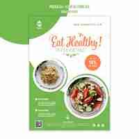 Free PSD tasty healthy food poster template